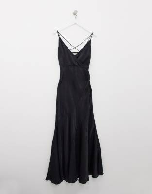 asos black bridesmaid dress