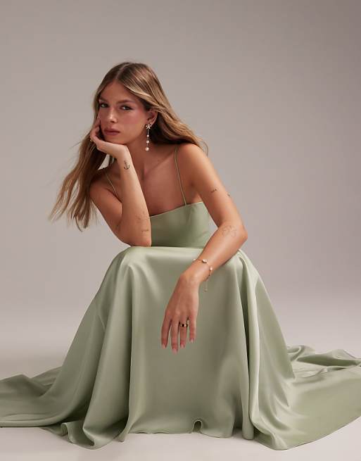 green drop waist dress Kaycee Maxi Sage the kind of piece that makes an entrance without trying too hard Drop Waist Smocked Midi Dress