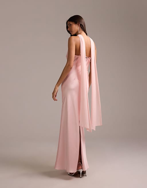 pink dress with scarf Perfect Stranger Luccia Maxi 2) / M (4 KissProm Sky Blue Strapless Chiffon
