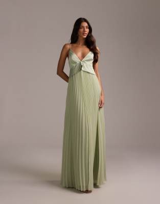 asos design cami pleated tulle maxi dress ASOS Design Tall cami pleated tulle maxi dress-Navy