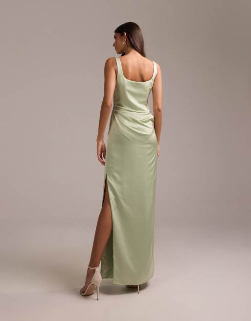 brown mother of the bride dresses plus size Romantic A Line V Neck Plus Size Satin Mother Of The Bride Dress  TANYA  BRIDAL