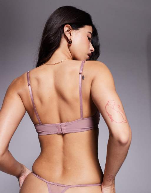 ASOS DESIGN - Brie - Lyserød balconette-BH med pailletter og bøjle, 4 af 4