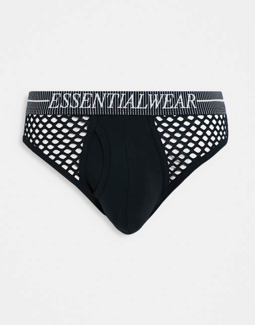 ASOS DESIGN - Briefs med 'Essentialwear'-taljebånd i mesh