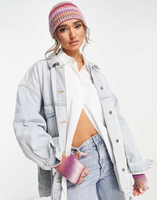ASOS DESIGN bright mix knit beanie  , 3 of 4