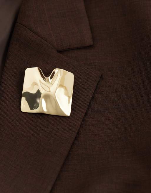 ASOS DESIGN - Broche effet fondu - Doré, 2 de 3