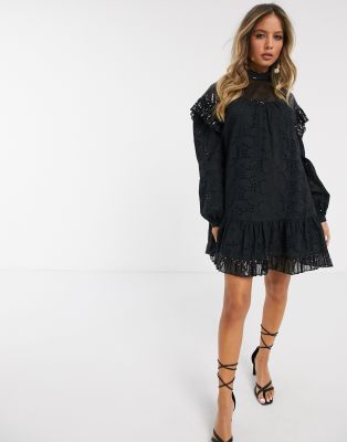 sequin smock dress