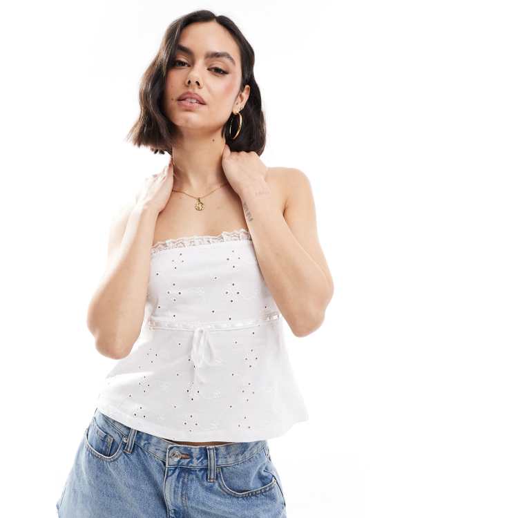 Riu RちゃんEmbroidery lace tops ホワイト 美品 Tops - Shirt – Riu