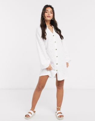 asos white shirt dress