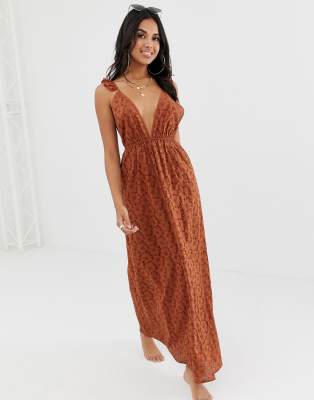 tan beach dress