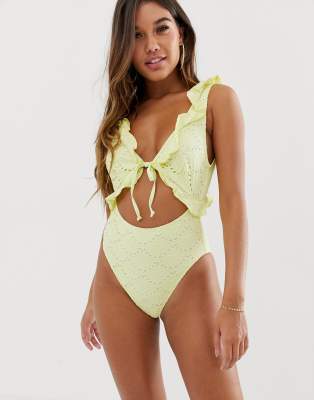 asos plunge swimsuit