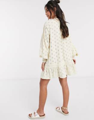 asos cream dress