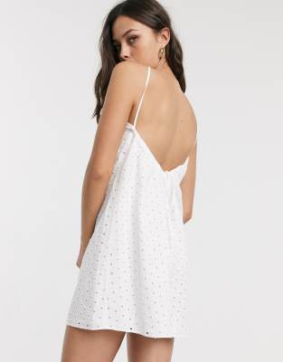 low back mini dress