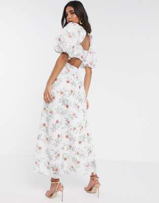 cut out back maxi dress