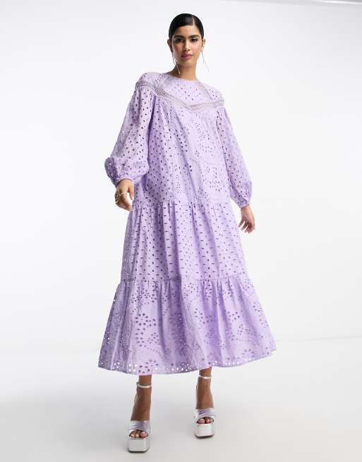 asos lilac lace dress