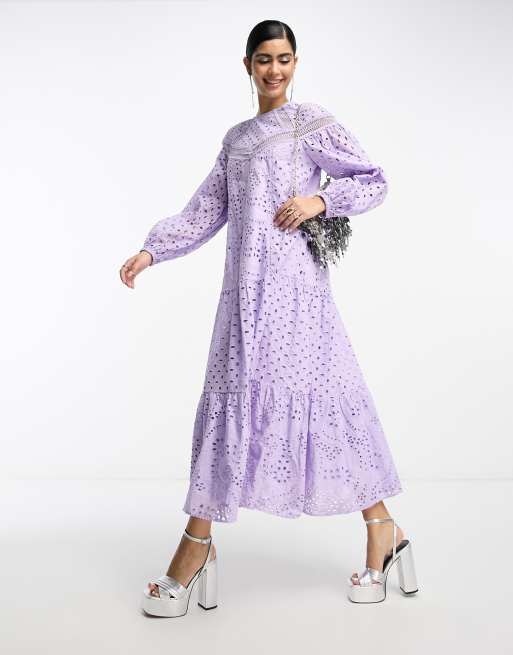 Asos lilac outlet maxi dress