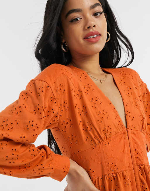 Orange best sale tea dress