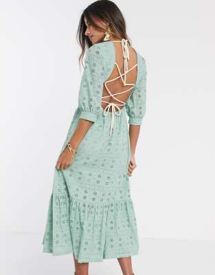 lace broderie dress