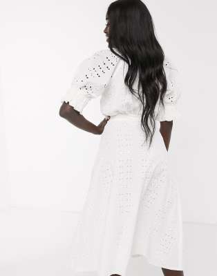 asos design white dress