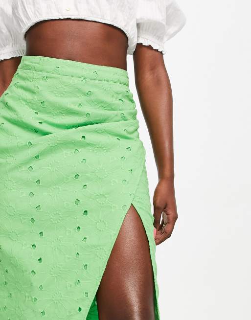 Green midi skirt asos hotsell