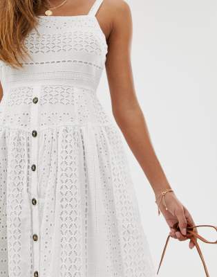 asos white broderie anglaise dress