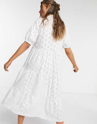 asos white broderie dress