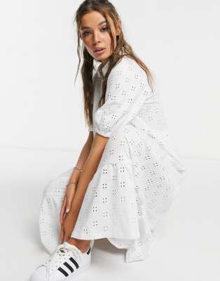 asos white broderie dress