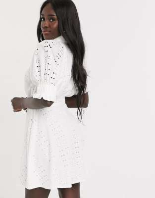 asos white broderie anglaise dress