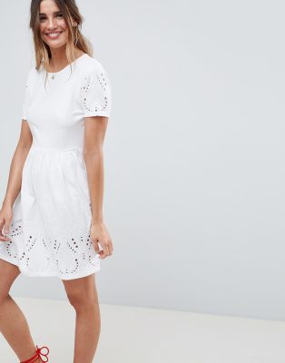 asos short white dress