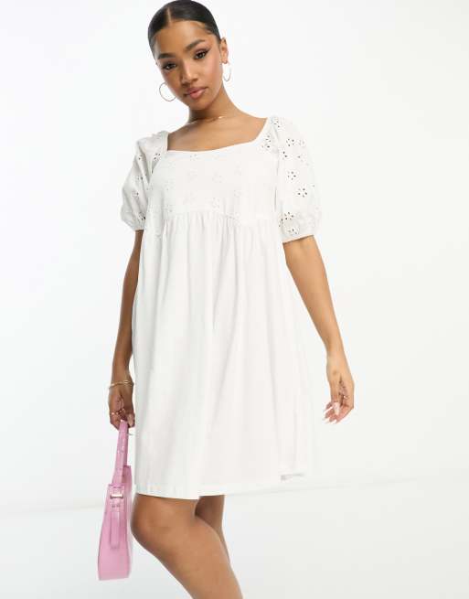 Asos white smock store dress