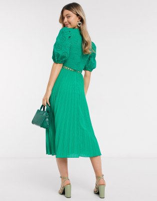 asos emerald green dress