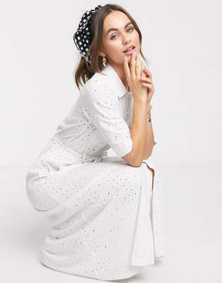 asos white broderie anglaise dress