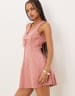 ASOS DESIGN broderie sleeveless v neck swing mini dress in white