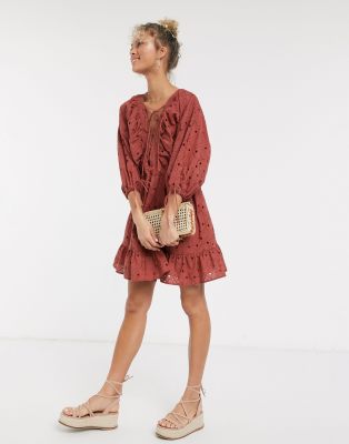 broderie dress asos