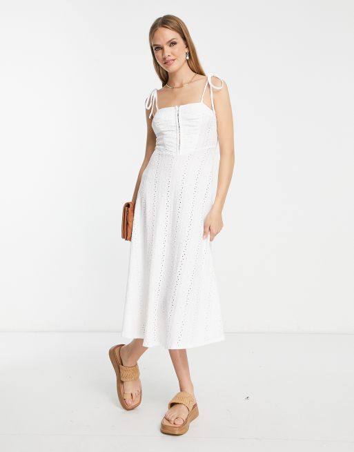 White hook and eye cheap dress