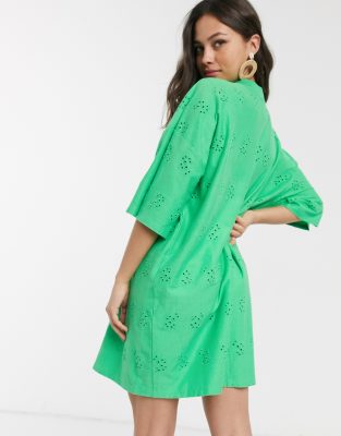 boohoo satin shirt dress