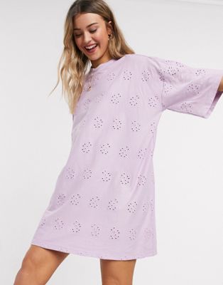 lilac tshirt dress