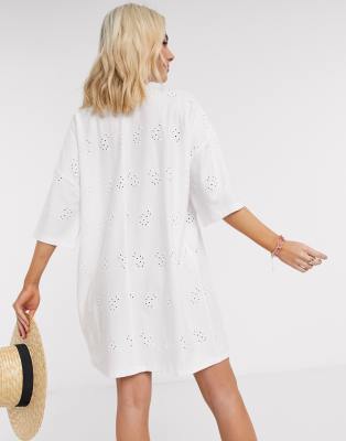 asos white t shirt dress