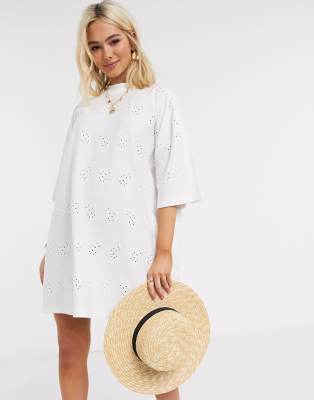 broderie shirt dress