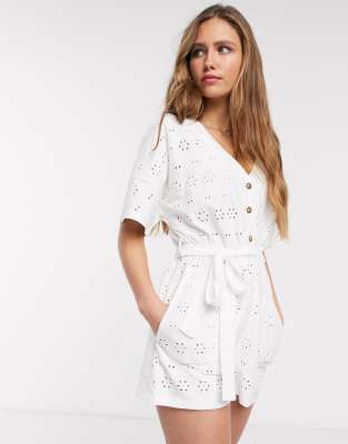 asos white playsuit