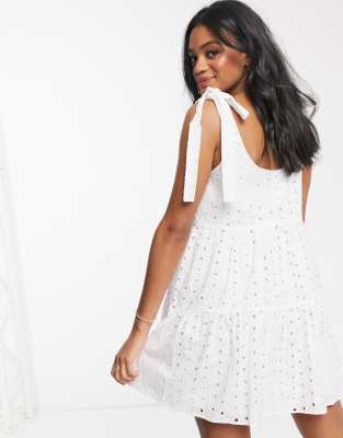 white broderie sundress