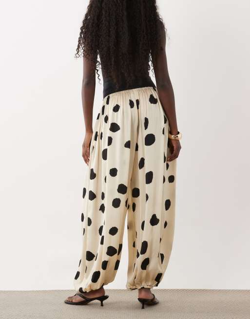 ASOS DESIGN broek met ballonmanchetten en zoom met polkadot, 5 van 5