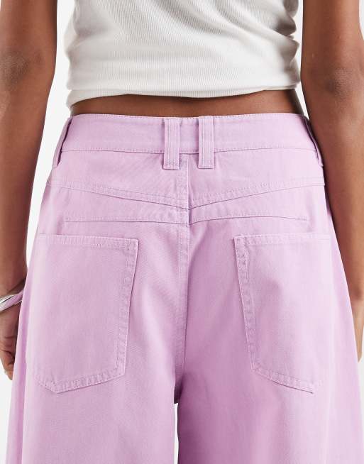 ASOS DESIGN - Broek met ballonpijpen en gewassen effect in lila, 4 van 5