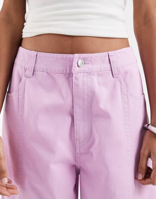 ASOS DESIGN - Broek met ballonpijpen en gewassen effect in lila, 5 van 5