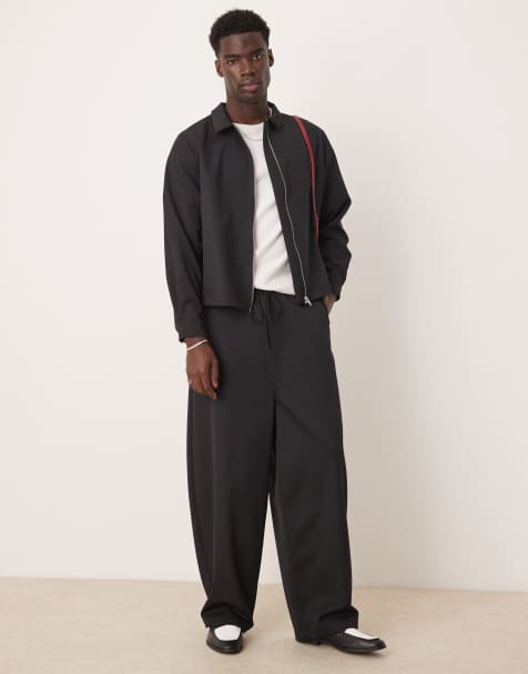 ASOS DESIGN - Broek met cocoon pasvorm in zwart - view 1