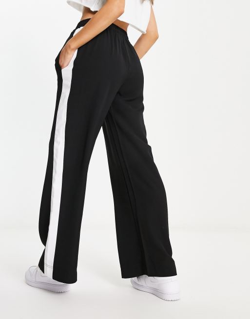 ASOS DESIGN - Broek met elastische taille en contrasterend inzetstuk in zwart, 4 van 4