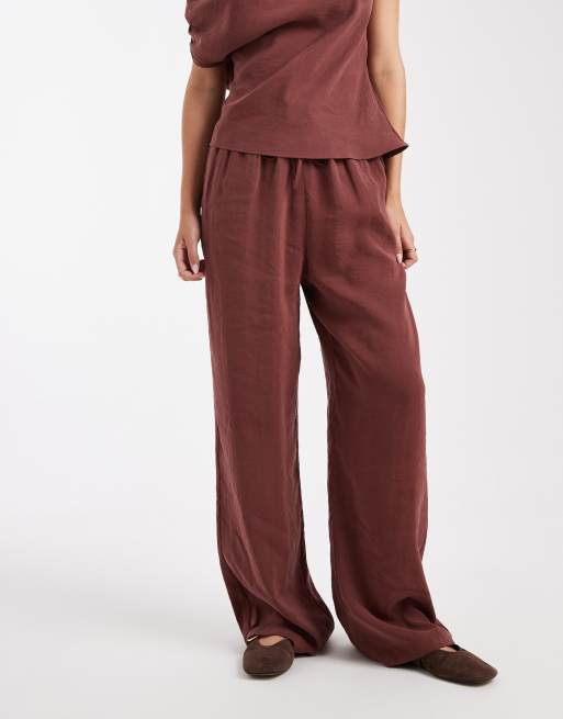 ASOS DESIGN - Broek met gestrikte taille en rechte pijpen, deel van co-ord set, 2 van 5