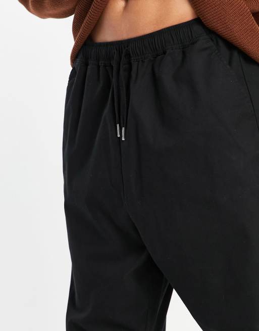 ASOS DESIGN - Broek laag kruis in zwart | ASOS