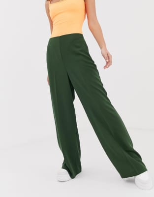 ASOS DESIGN - Broek met wijde pijpen en hoge taille | ASOS