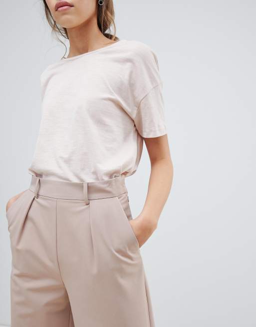 ASOS DESIGN - Broek met wijde pijpen en plooien, 3 van 4