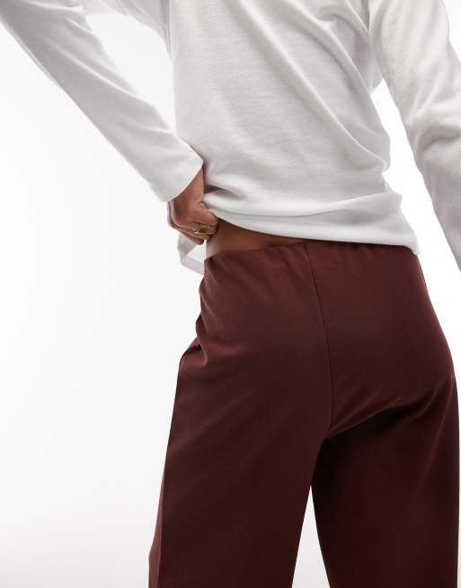 ASOS DESIGN - Broek met wijde pijpen in bruin, deel van co-ord set, 3 van 5